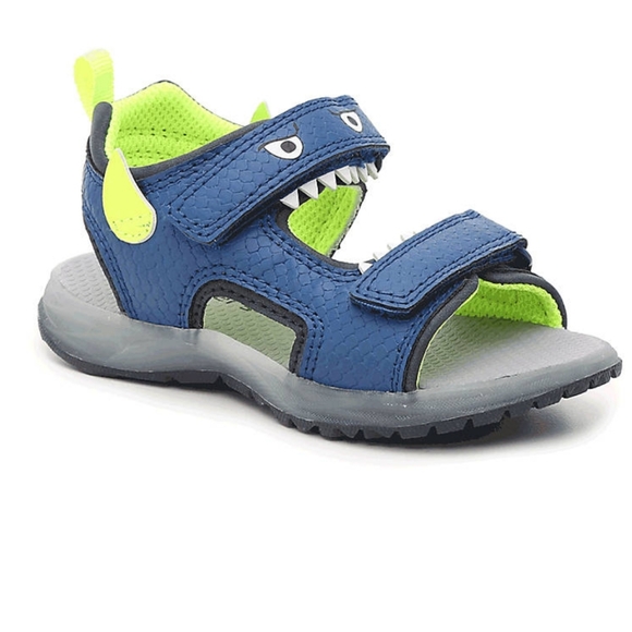 Blue Carters s8 Light Up Velcro Sandals - Picture 1 of 7